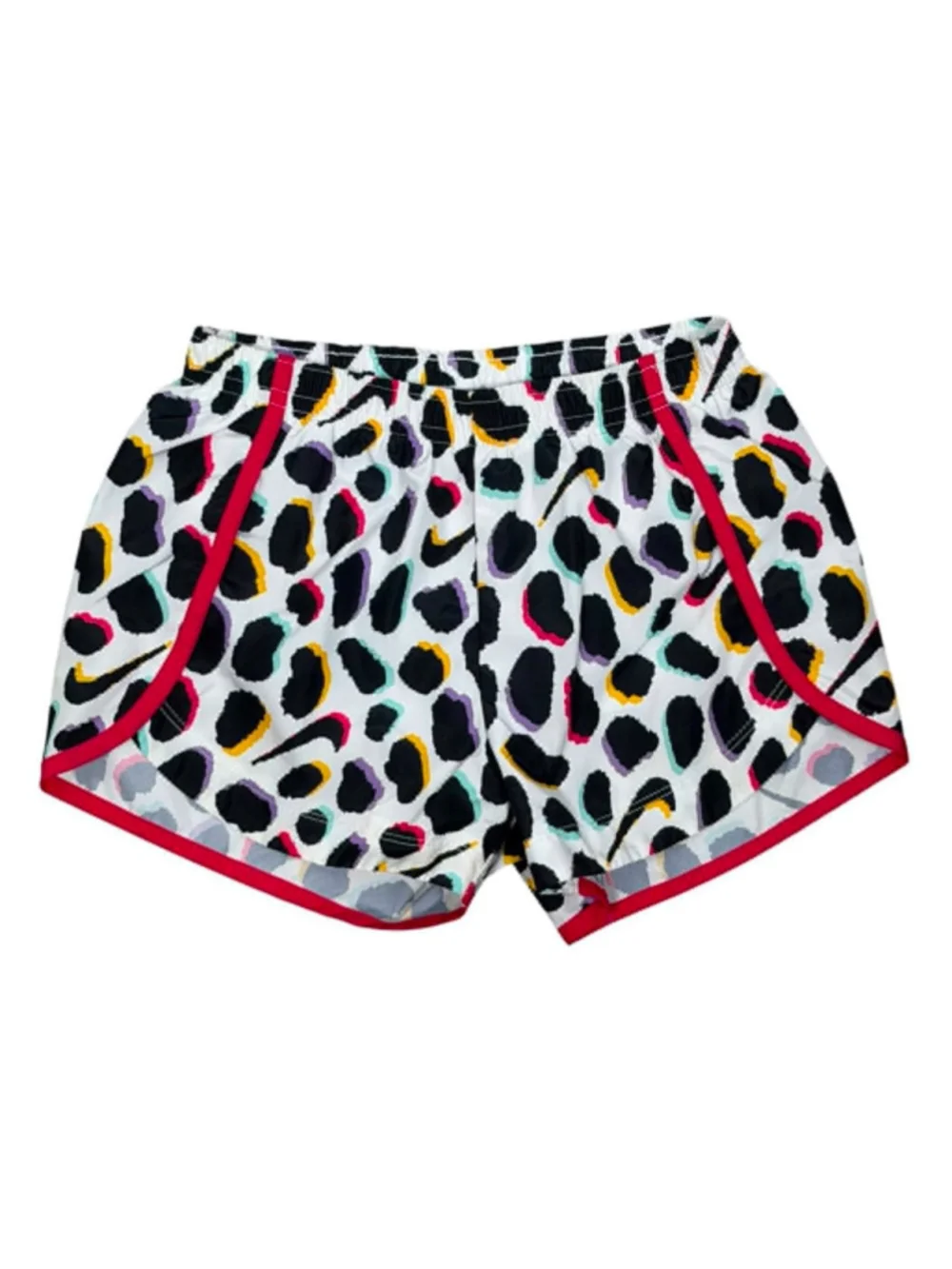 Nike Dri-Fit Running Shorts Leopard Print Lined Activewear Girls Size S 5-6 YRS